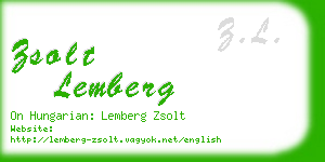 zsolt lemberg business card